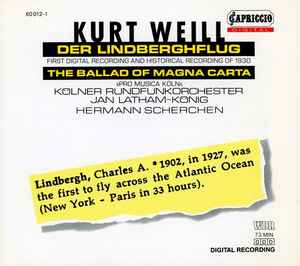 Kurt Weill Der Lindberghflug Kurt Weill Der Lindberghflug